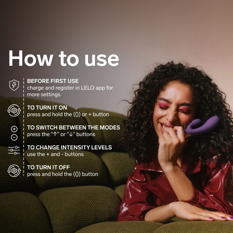 Lelo Ina Thrust Vibrador Rabbit con Empuje Morado
