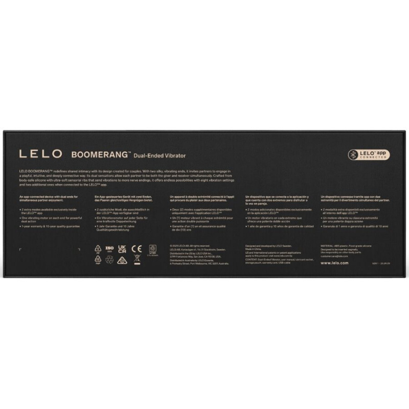 Lelo Boomerang Vibrador de Doble Extremo Cereza