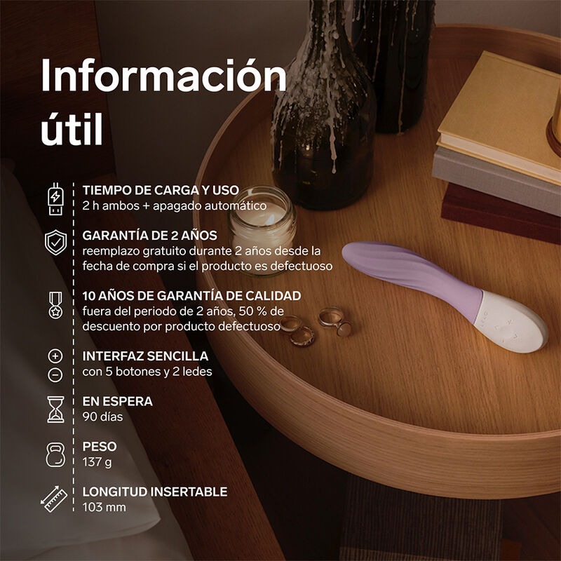 Lelo Mona Twist Vibrador Punto G Lavanda