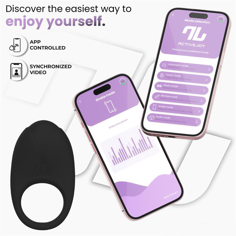 Ringo Anillo Vibrador con App Negro