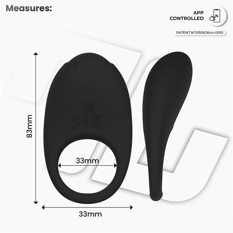 Ringo Anillo Vibrador con App Negro