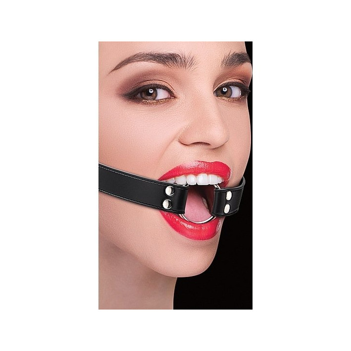Ouch Mordaza con Cintas de Cuero Negro