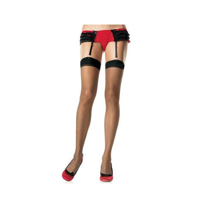 Leg Avenue Medias Negras Plus
