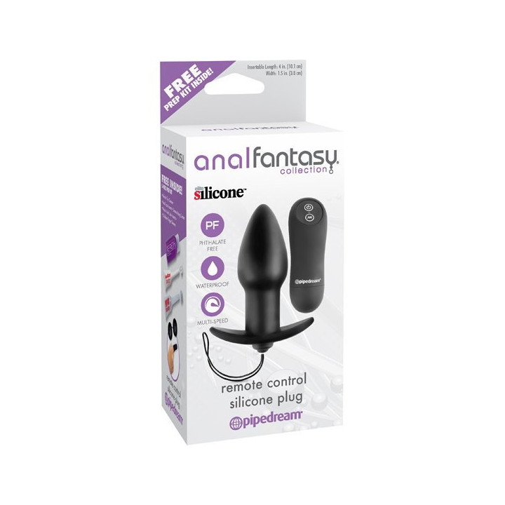 Plug Anal de Silicona Vibrador Con Control Remoto Anal Fantasy