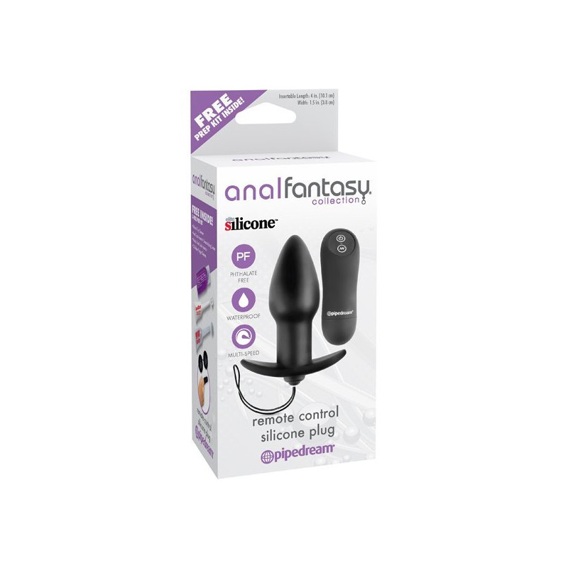 Plug Anal de Silicona Vibrador Con Control Remoto Anal Fantasy
