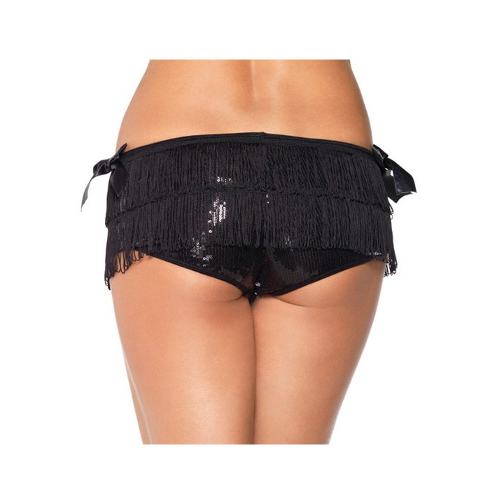 Braguita de Lentejuelas con Felcos y Lazos Negros