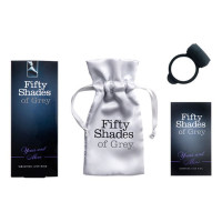 Anillo Vibrador Flexible Negro Cincuenta Sombras