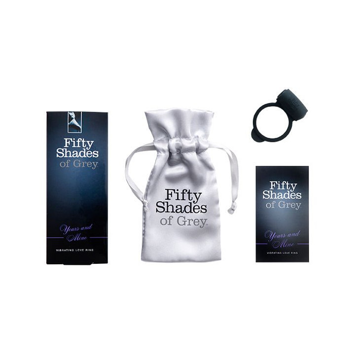 Anillo Vibrador Flexible Negro Cincuenta Sombras