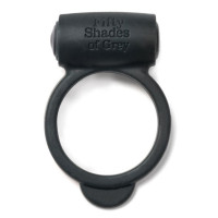 Anillo Vibrador Flexible Negro Cincuenta Sombras