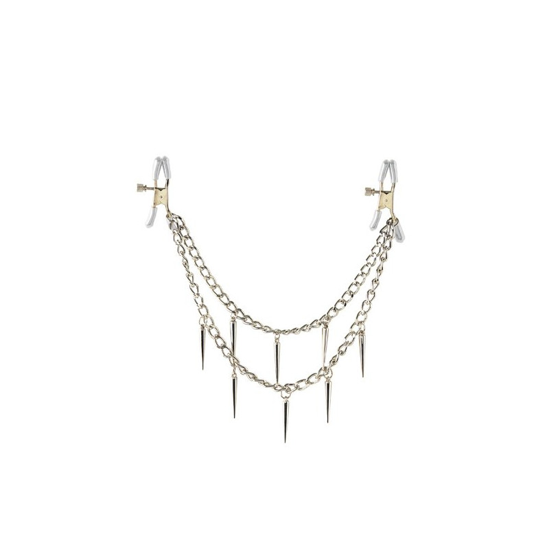 Pinzas con Cadena para Pezones Rock Hard