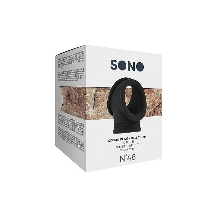 Sono Anillo para Pene N.48 y Testículos Negro