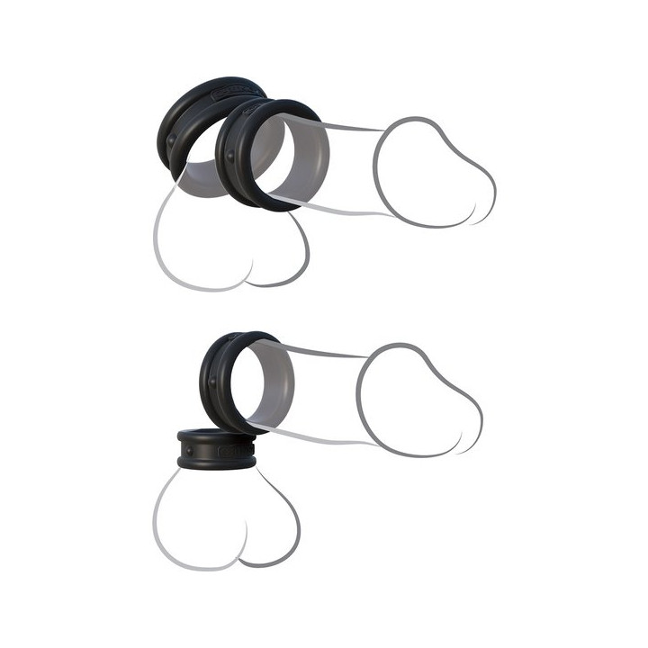 Max anillos de Silicona para el Pene Negro