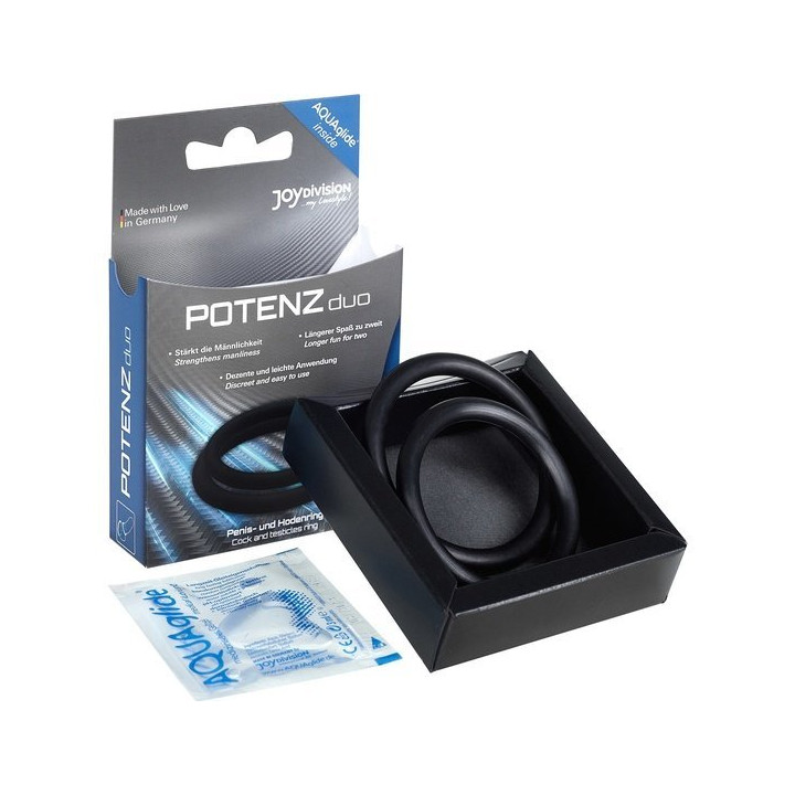 Anillos Pene Mediano Potenz Duo Negro