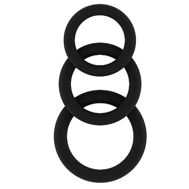 Sono N 25 Set Anillos Silicona Negro