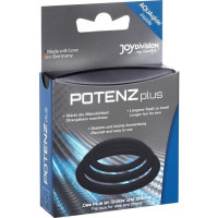 Potenzplus Kit de 3 Anillos Pene Negro