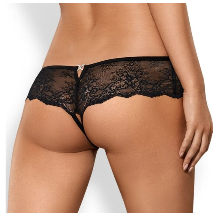 Panties con Abertura Merossa Negro