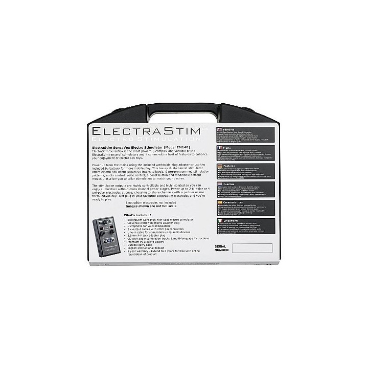 Kit Electrastim Sensavox Electroestimulación