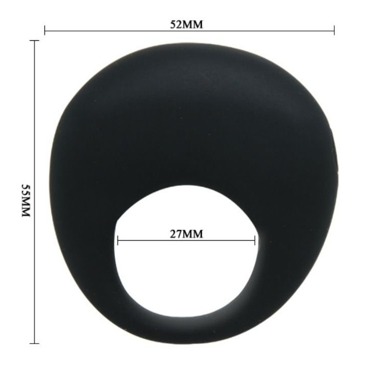 Anillo Vibrador Trap de Pretty Love Negro