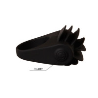 Chester Anillo Pene Vibrador Silicona Negro