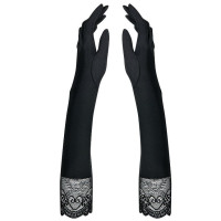 Miamor Guantes Talla Única Encaje Negro
