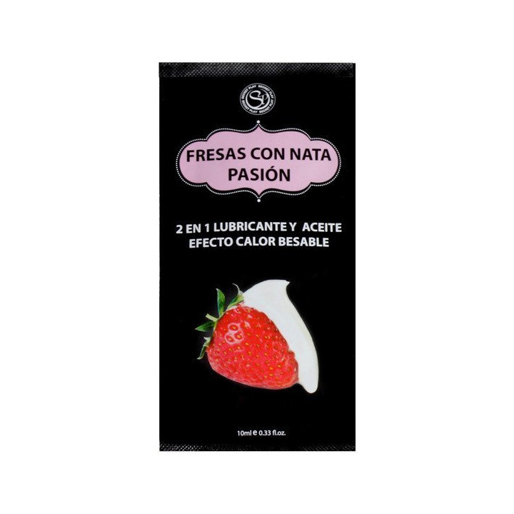 Monodosis Lubricante Fresas con Nata 10 ml