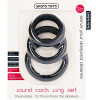 Set 3 Anillos Gruesos Silicona Negro