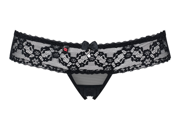 Tanga Abierto 837-THC-1 Encaje Negro