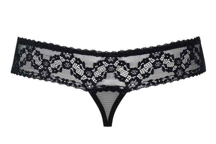 Tanga Abierto 837-THC-1 Encaje Negro