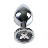 Plug Anal Metal Pequeño Transparente