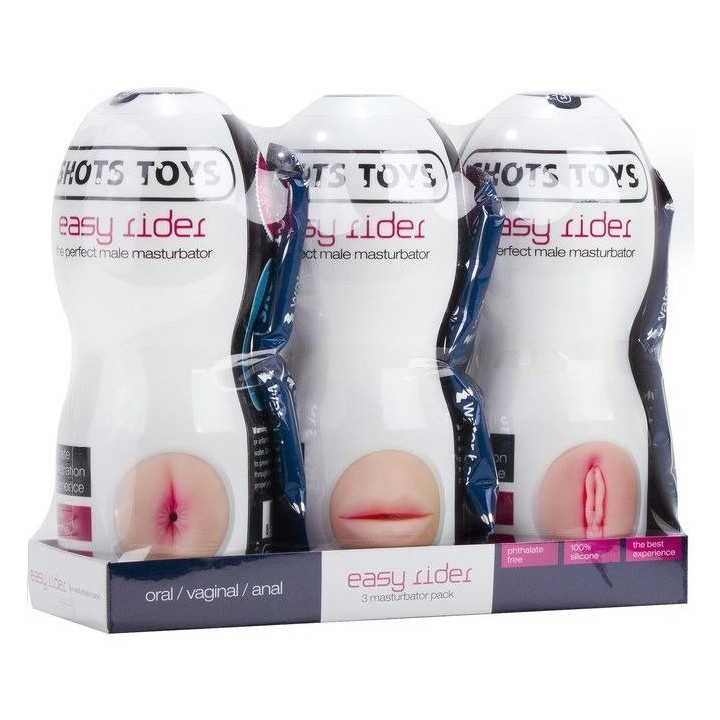 Masturbador Masculino Pack de 3 Boca, Culo y Vagina