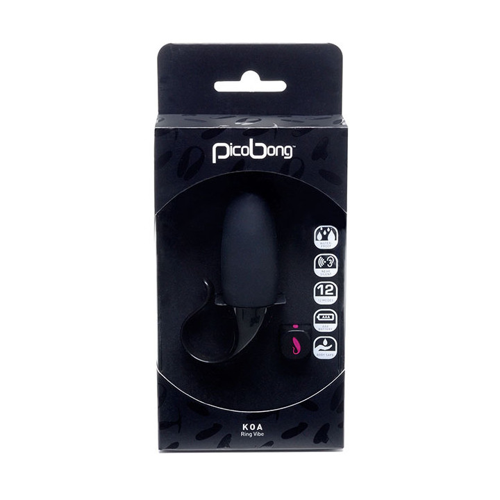 Picobong Koa Vibrador Con Anillo Negro
