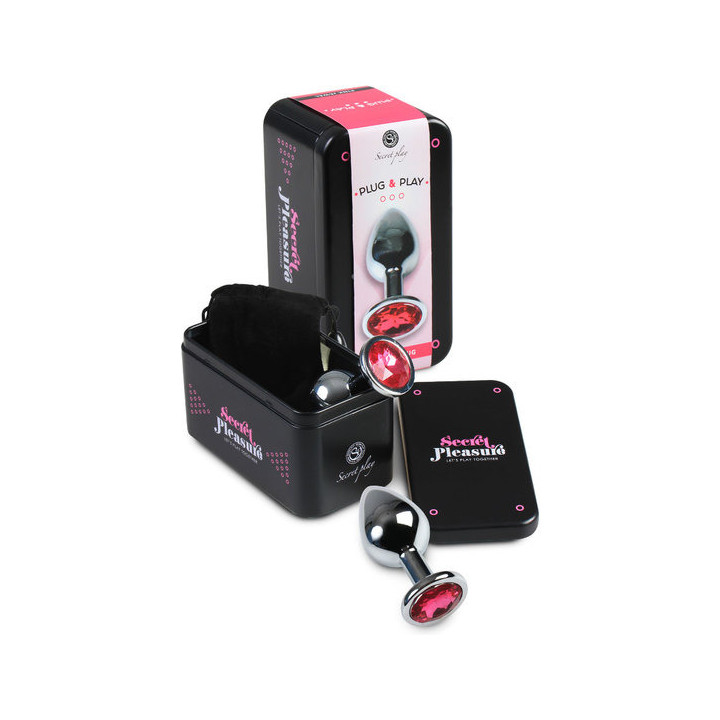 Plug Anal Metal Pequeño Fucsia