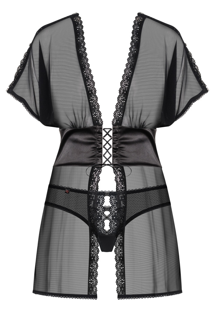 Camisón 868-Bab-1 Babydoll Negro Ajustable