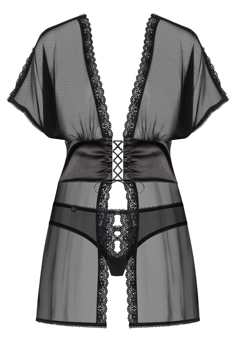 Camisón 868-Bab-1 Babydoll Negro Ajustable