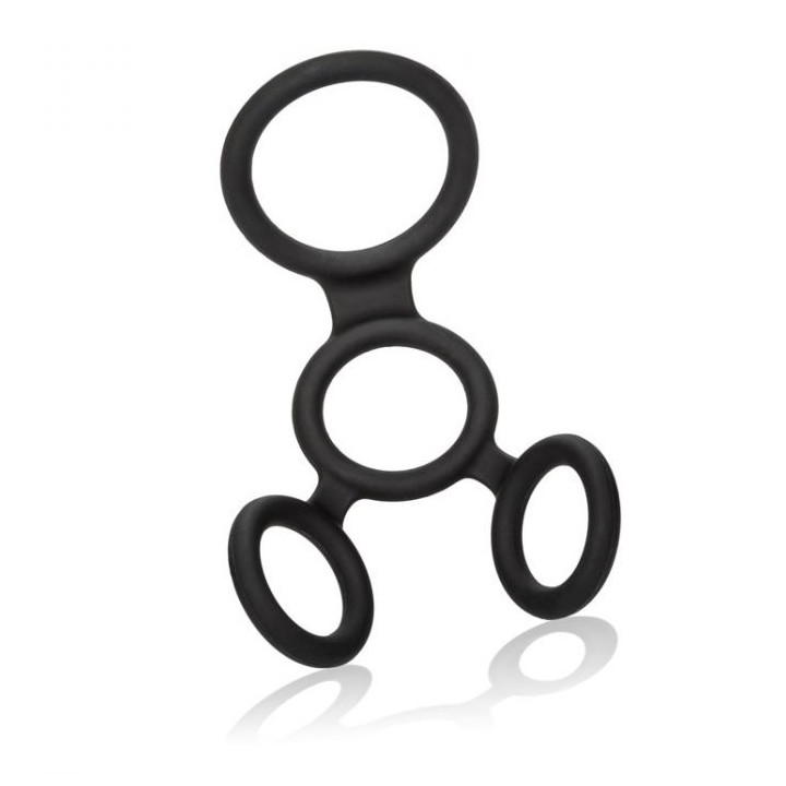 Anillo Negro Multiposición Silicona Full Erection 