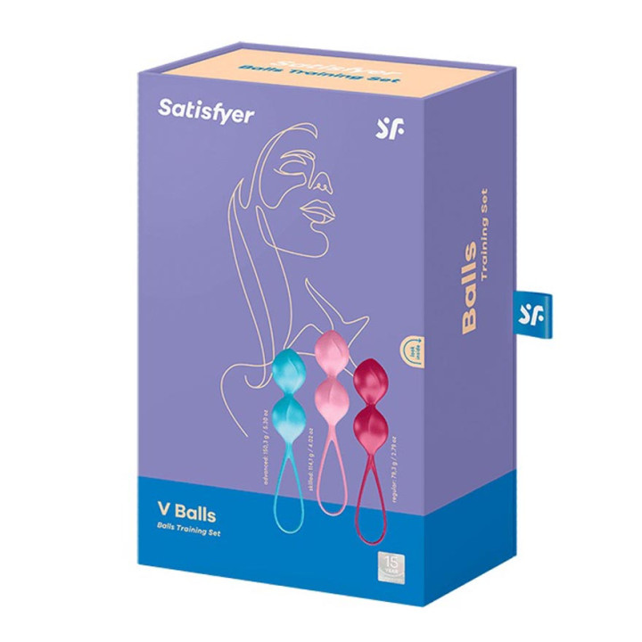 Pack 3 Bolas Kegel Satisfyer C02 Silicona