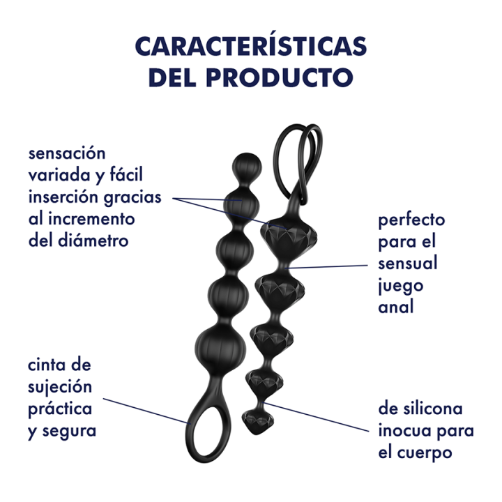 Satisfyer Set Cadenas Anales Negro