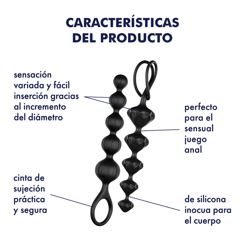 Satisfyer Set Cadenas Anales Negro