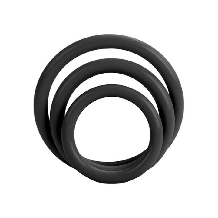 Tri Rings Set Anillos Negros