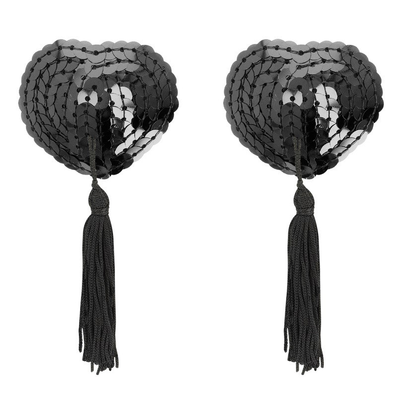 Chic Desire Cubre Pezones Negro Lentejuelas