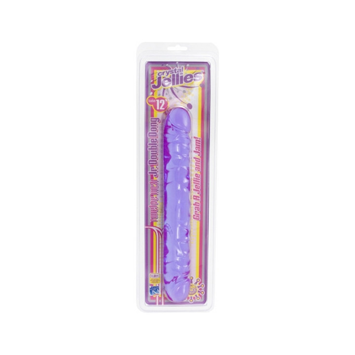 Pene Doble 30 cm Jelly Morado