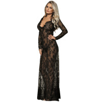Vestido Largo Manga Larga