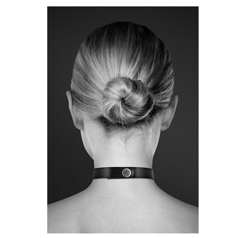 Collar Doble Círculo Negro