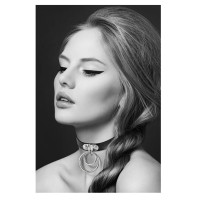 Collar Doble Círculo Negro