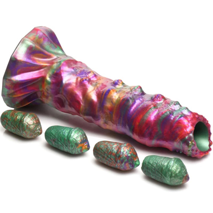Dildo Silicona Larva Ovipositor con Huevo