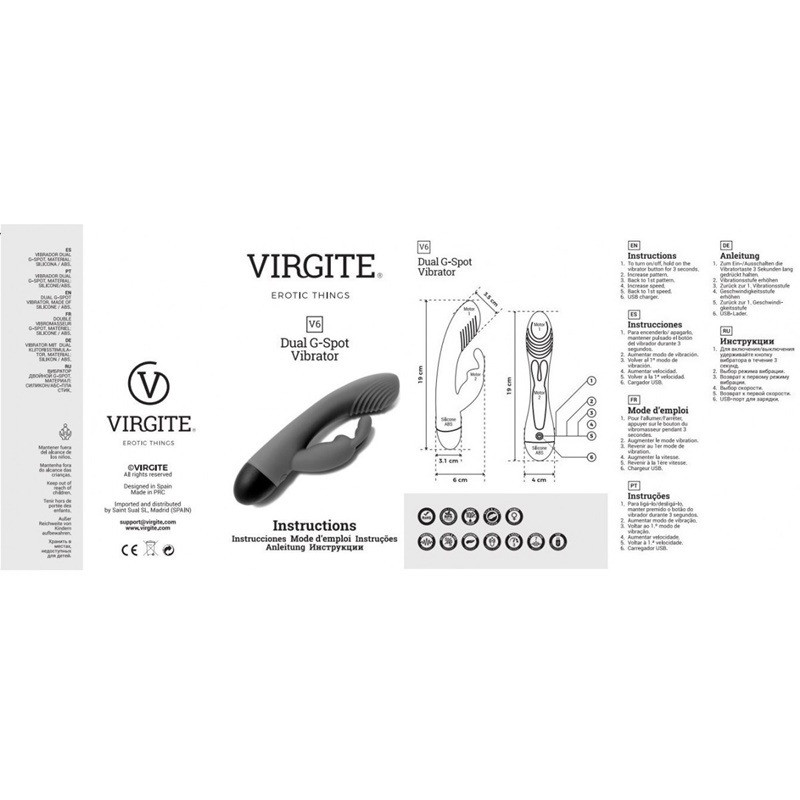 Vibrador V6 Azul
