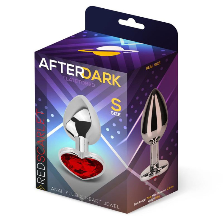 Plug Anal Joya de Corazón Rojo Scarlet Talla S