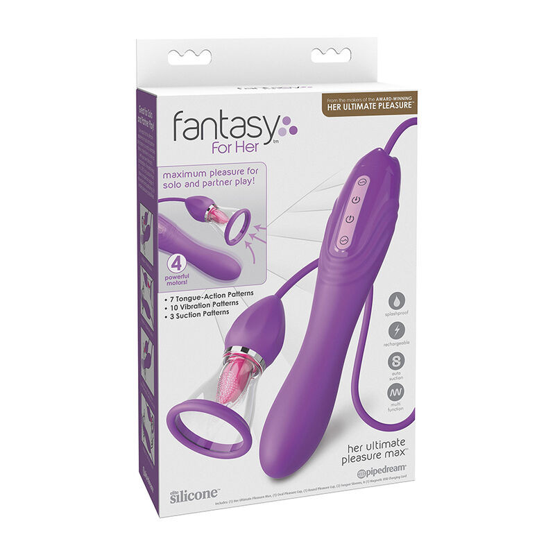 Manguera de Succión con Lengua Estimuladora Morado