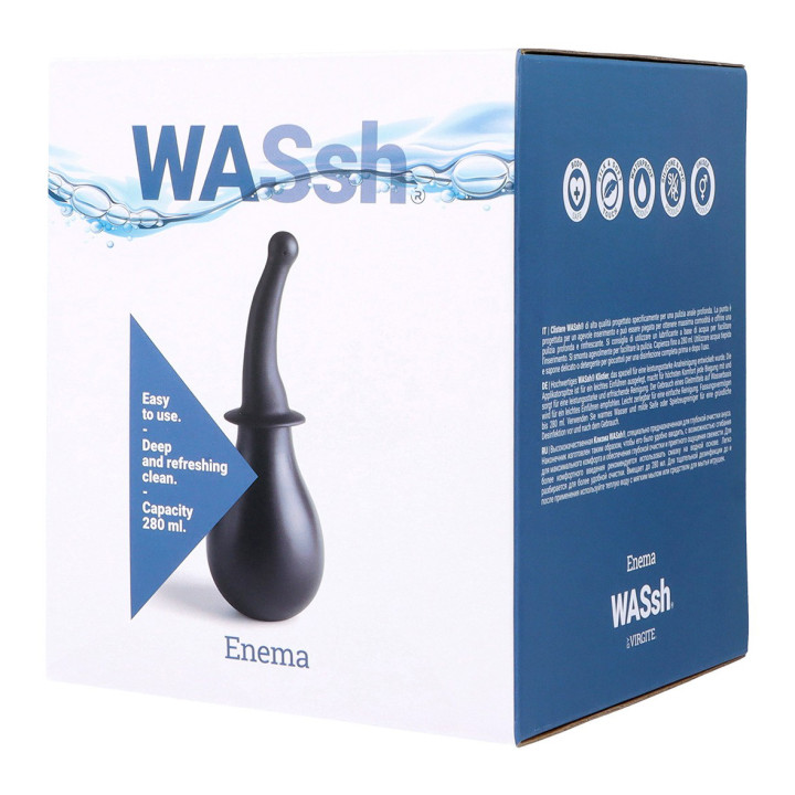 Enema Limpieza Anal Curva Negra 280 ml