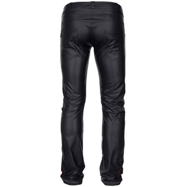 Vittorio Pantalón Wetlook con Bolsillos Negro